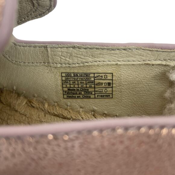 UGG W Sandrinne II Espadrille Flats Slip On Rose Gold Size 6 - Picture 10 of 12